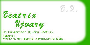 beatrix ujvary business card